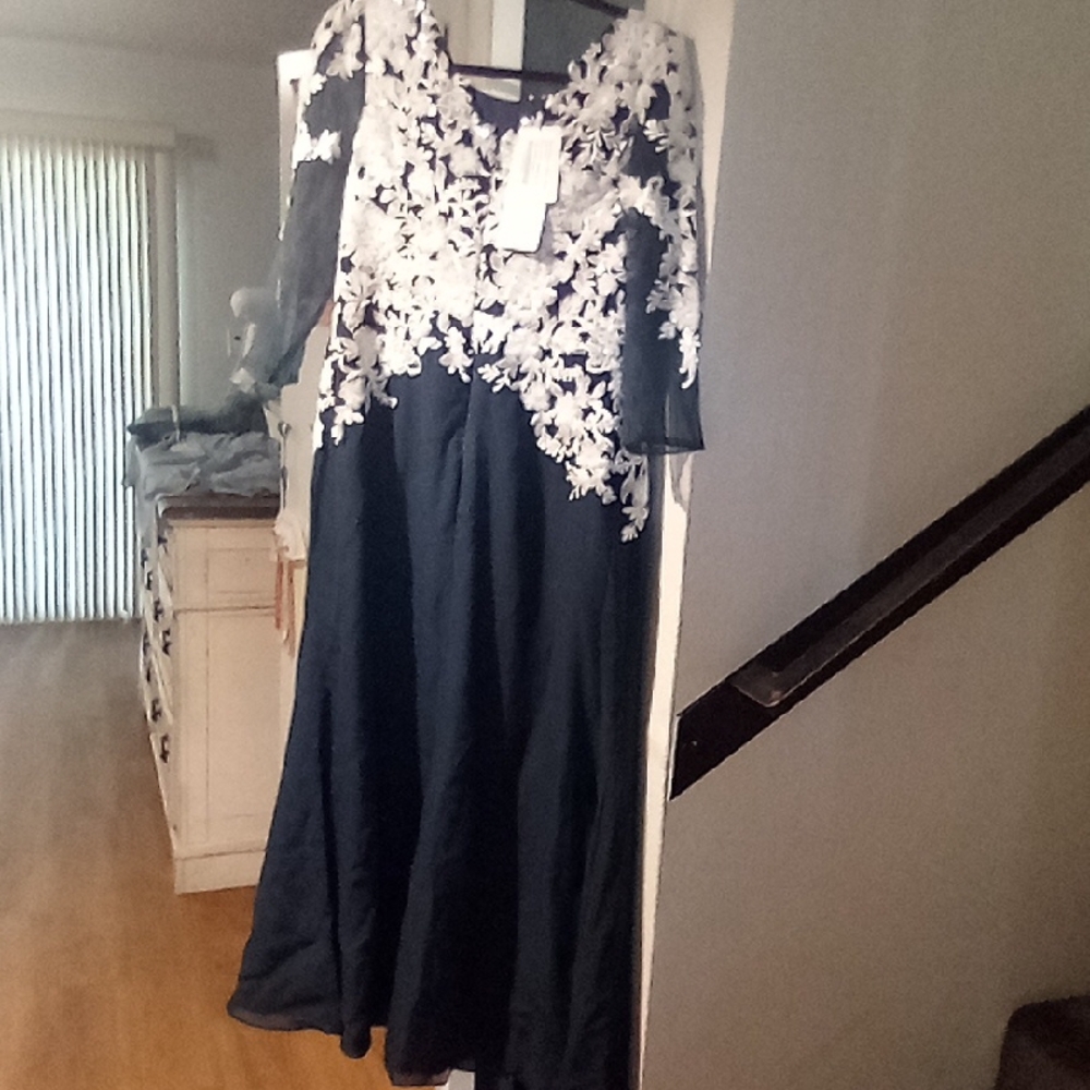Elegant Black and White Women's Dress